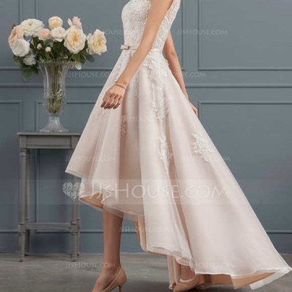 NWT A-Line Tulle Lace Ivory Wedding Dress - Picture 2 of 8